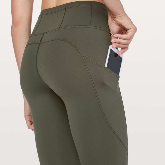 Lululemon Fast & Free Leggings Dark Olive - 25" - Picture 4 of 9